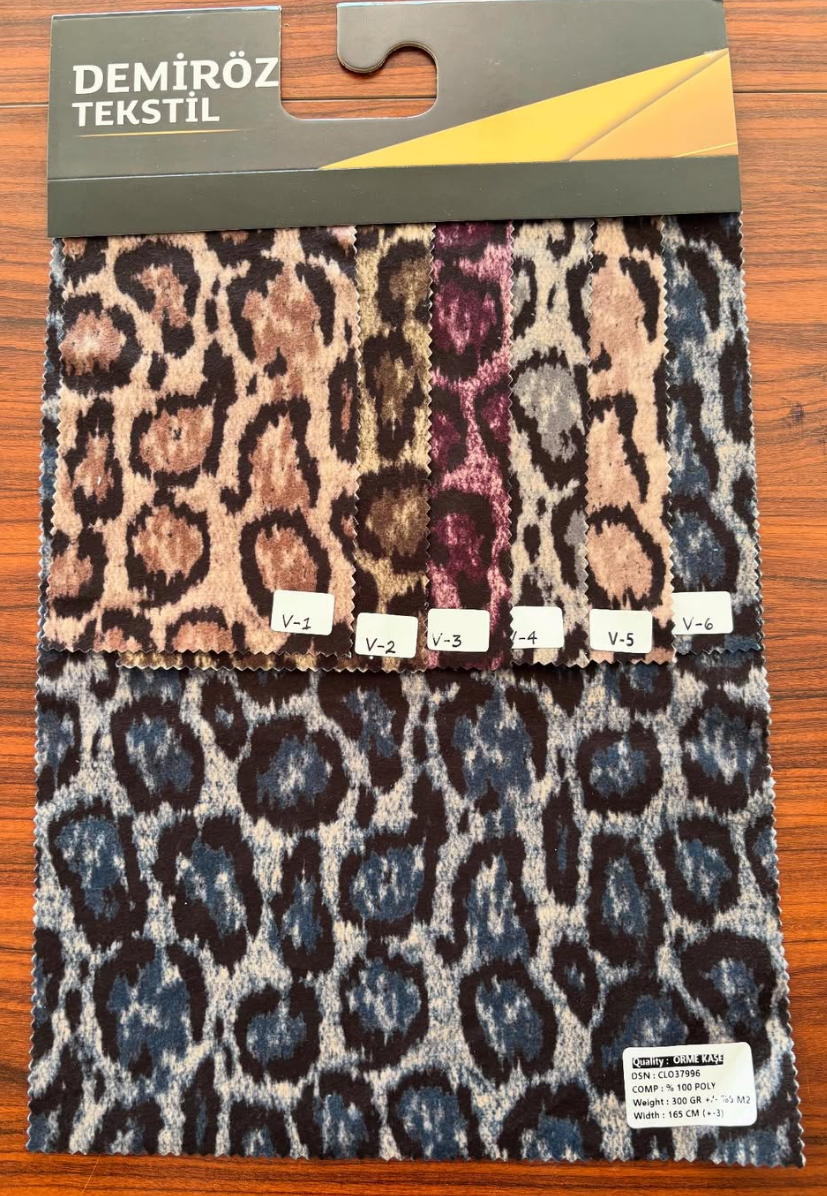 Demiröz Tekstil Leopard Desenli Kumaş
