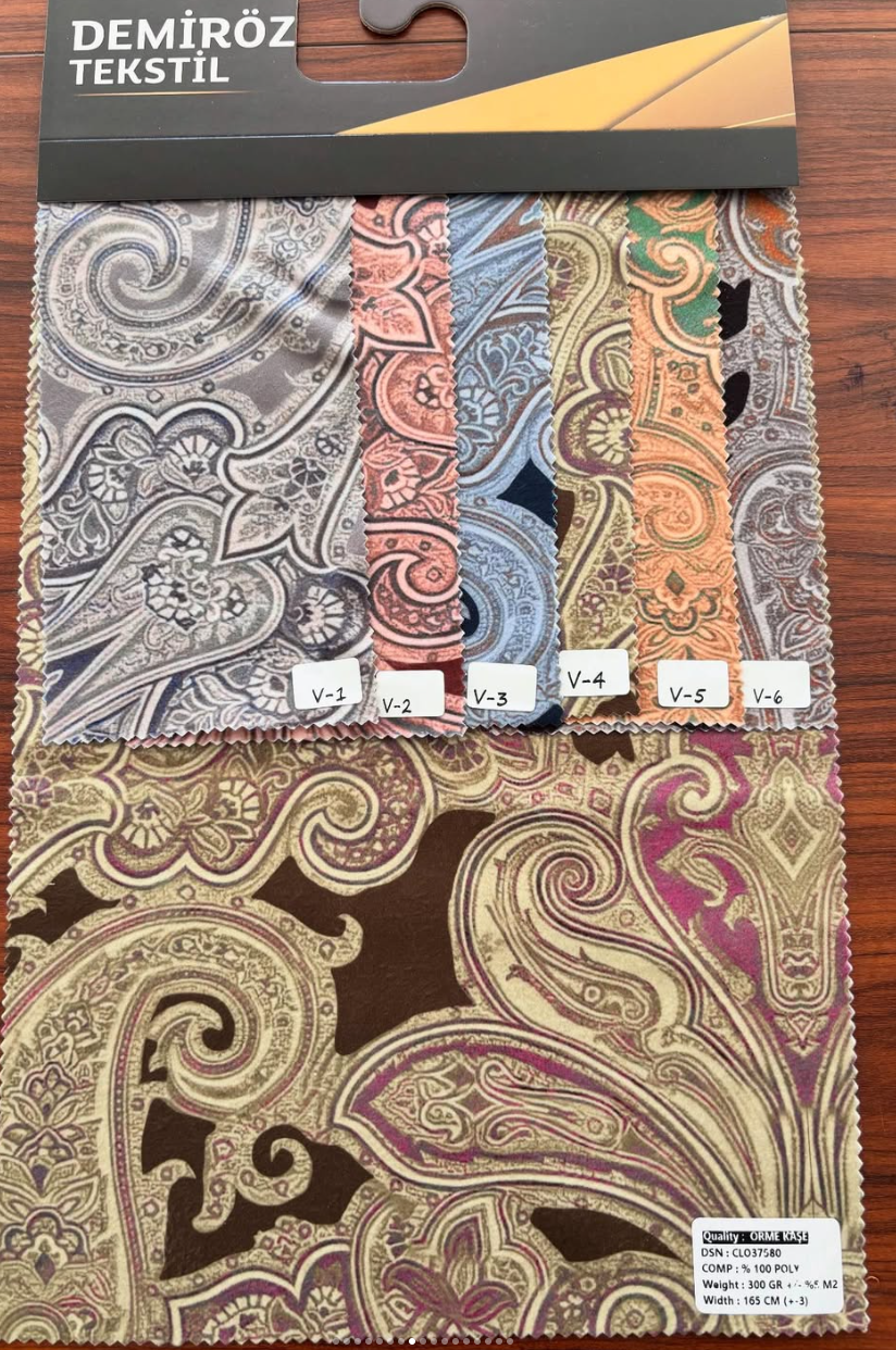 Demiröz Tekstil Şal Desenli Kumaş