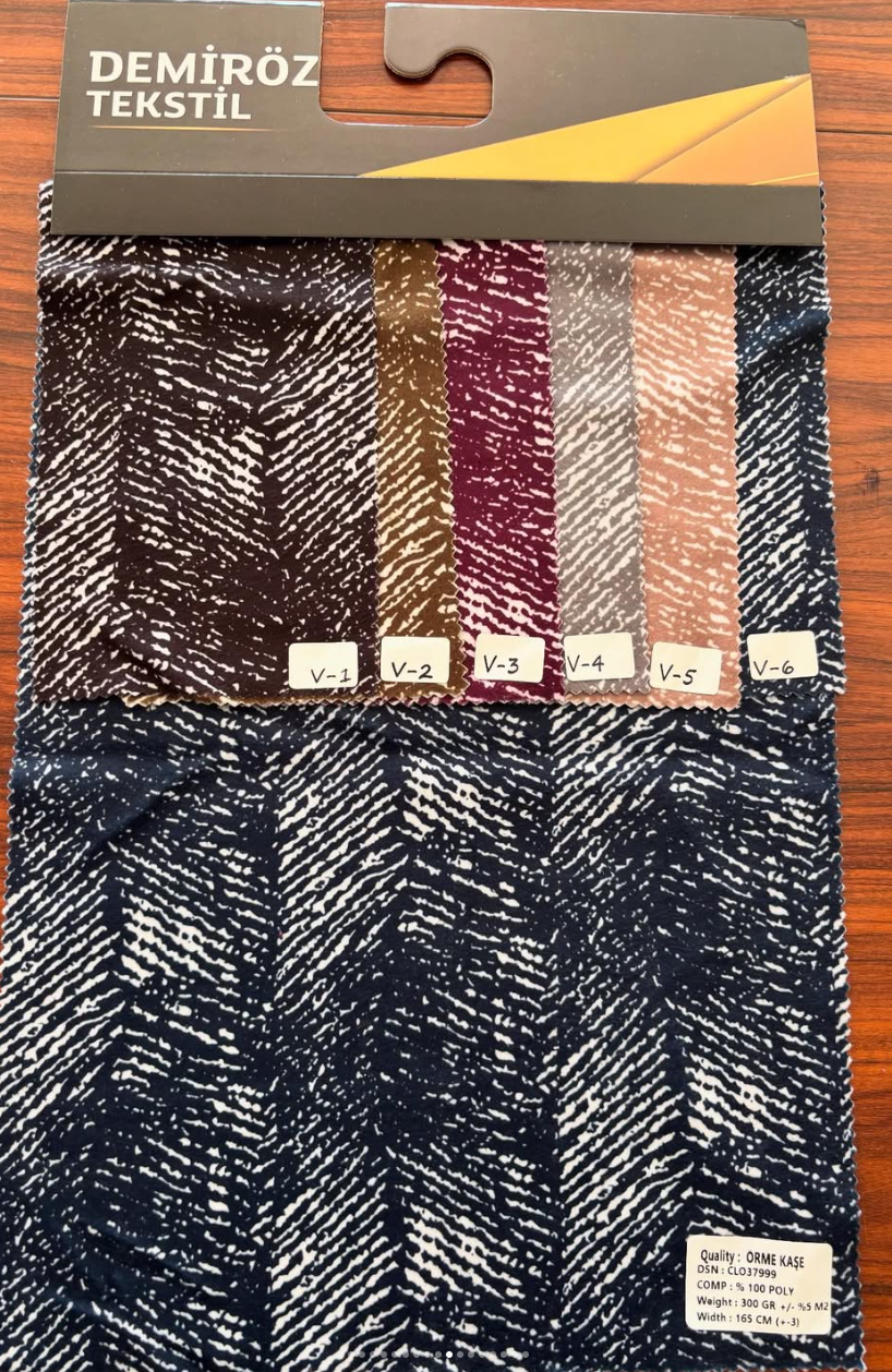 Demiröz Tekstil Chevron Desenli Kumaş